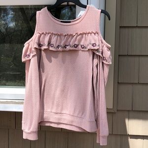 Ally B. Knitted Partial off the shoulder top